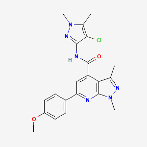 N-(4-chloro-1,5-dimethyl-1H-pyrazol-3-yl)-6-(4-methoxyphenyl)-1,3-dimethyl-1H-pyrazolo[3,4-b]pyridine-4-carboxamide