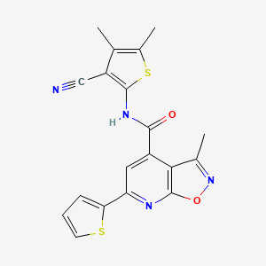 N-(3-cyano-4,5-dimethylthiophen-2-yl)-3-methyl-6-(thiophen-2-yl)[1,2]oxazolo[5,4-b]pyridine-4-carboxamide