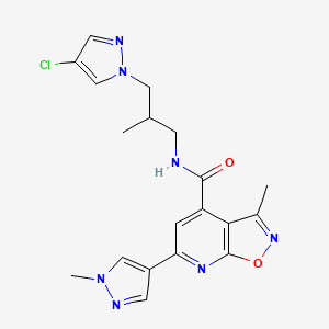 N-[3-(4-chloro-1H-pyrazol-1-yl)-2-methylpropyl]-3-methyl-6-(1-methyl-1H-pyrazol-4-yl)[1,2]oxazolo[5,4-b]pyridine-4-carboxamide