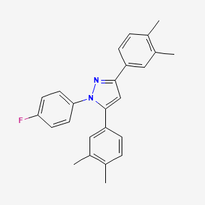 3,5-bis(3,4-dimethylphenyl)-1-(4-fluorophenyl)-1H-pyrazole