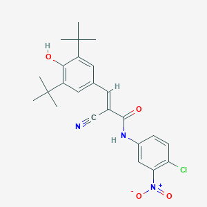 (2E)-N-(4-chloro-3-nitrophenyl)-2-cyano-3-(3,5-di-tert-butyl-4-hydroxyphenyl)prop-2-enamide