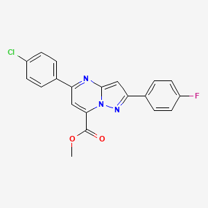 Methyl 5-(4-chlorophenyl)-2-(4-fluorophenyl)pyrazolo[1,5-a]pyrimidine-7-carboxylate