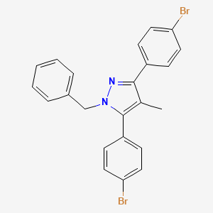 1-benzyl-3,5-bis(4-bromophenyl)-4-methyl-1H-pyrazole