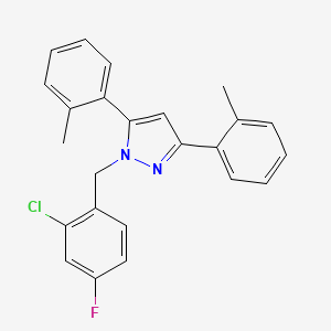 1-(2-chloro-4-fluorobenzyl)-3,5-bis(2-methylphenyl)-1H-pyrazole