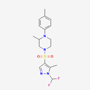 4-{[1-(difluoromethyl)-5-methyl-1H-pyrazol-4-yl]sulfonyl}-2-methyl-1-(4-methylphenyl)piperazine