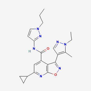 6-cyclopropyl-3-(1-ethyl-5-methyl-1H-pyrazol-4-yl)-N-(1-propyl-1H-pyrazol-3-yl)[1,2]oxazolo[5,4-b]pyridine-4-carboxamide