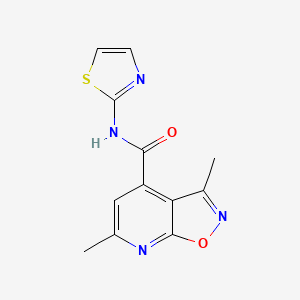 3,6-dimethyl-N-(1,3-thiazol-2-yl)[1,2]oxazolo[5,4-b]pyridine-4-carboxamide