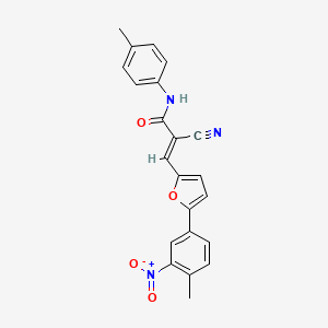 (2E)-2-cyano-3-[5-(4-methyl-3-nitrophenyl)furan-2-yl]-N-(4-methylphenyl)prop-2-enamide