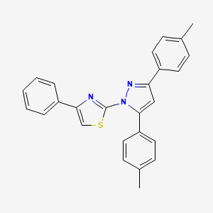 2-[3,5-bis(4-methylphenyl)-1H-pyrazol-1-yl]-4-phenyl-1,3-thiazole