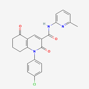 1-(4-chlorophenyl)-N-(6-methylpyridin-2-yl)-2,5-dioxo-1,2,5,6,7,8-hexahydroquinoline-3-carboxamide