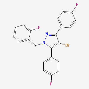 4-bromo-1-(2-fluorobenzyl)-3,5-bis(4-fluorophenyl)-1H-pyrazole