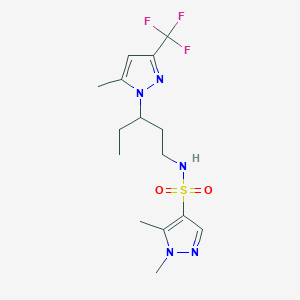 1,5-dimethyl-N-{3-[5-methyl-3-(trifluoromethyl)-1H-pyrazol-1-yl]pentyl}-1H-pyrazole-4-sulfonamide