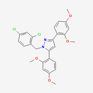 1-(2,4-dichlorobenzyl)-3,5-bis(2,4-dimethoxyphenyl)-1H-pyrazole