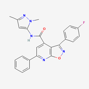 N-(1,3-dimethyl-1H-pyrazol-5-yl)-3-(4-fluorophenyl)-6-phenyl[1,2]oxazolo[5,4-b]pyridine-4-carboxamide