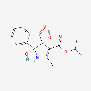 Isopropyl 3a,8b-dihydroxy-2-methyl-4-oxo-1,3a,4,8b-tetrahydroindeno[1,2-b]pyrrole-3-carboxylate