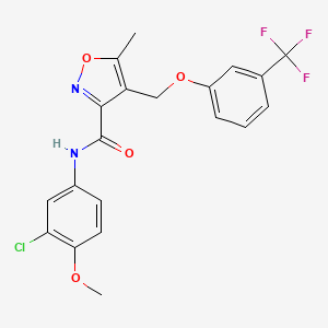 N-(3-chloro-4-methoxyphenyl)-5-methyl-4-{[3-(trifluoromethyl)phenoxy]methyl}-1,2-oxazole-3-carboxamide