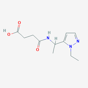 4-{[1-(1-ethyl-1H-pyrazol-5-yl)ethyl]amino}-4-oxobutanoic acid