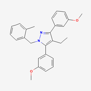 4-ethyl-3,5-bis(3-methoxyphenyl)-1-(2-methylbenzyl)-1H-pyrazole