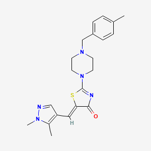 (5Z)-5-[(1,5-dimethyl-1H-pyrazol-4-yl)methylidene]-2-[4-(4-methylbenzyl)piperazin-1-yl]-1,3-thiazol-4(5H)-one