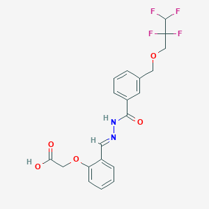 (2-{(E)-[2-({3-[(2,2,3,3-tetrafluoropropoxy)methyl]phenyl}carbonyl)hydrazinylidene]methyl}phenoxy)acetic acid