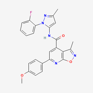 N-[1-(2-fluorophenyl)-3-methyl-1H-pyrazol-5-yl]-6-(4-methoxyphenyl)-3-methyl[1,2]oxazolo[5,4-b]pyridine-4-carboxamide