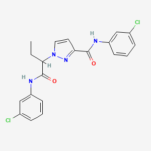 N-(3-chlorophenyl)-1-{1-[(3-chlorophenyl)amino]-1-oxobutan-2-yl}-1H-pyrazole-3-carboxamide