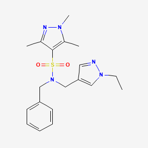 N-benzyl-N-[(1-ethyl-1H-pyrazol-4-yl)methyl]-1,3,5-trimethyl-1H-pyrazole-4-sulfonamide