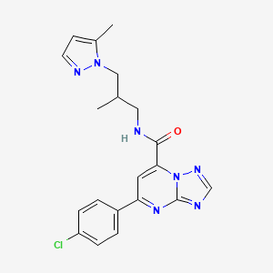 5-(4-chlorophenyl)-N-[2-methyl-3-(5-methyl-1H-pyrazol-1-yl)propyl][1,2,4]triazolo[1,5-a]pyrimidine-7-carboxamide