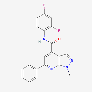 N-(2,4-difluorophenyl)-1-methyl-6-phenyl-1H-pyrazolo[3,4-b]pyridine-4-carboxamide