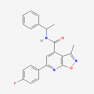 6-(4-fluorophenyl)-3-methyl-N-(1-phenylethyl)[1,2]oxazolo[5,4-b]pyridine-4-carboxamide