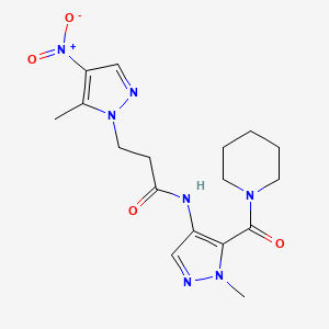 3-(5-methyl-4-nitro-1H-pyrazol-1-yl)-N-[1-methyl-5-(piperidin-1-ylcarbonyl)-1H-pyrazol-4-yl]propanamide