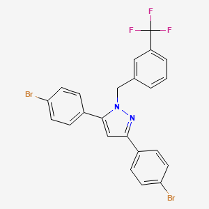 3,5-bis(4-bromophenyl)-1-[3-(trifluoromethyl)benzyl]-1H-pyrazole