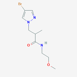 3-(4-bromo-1H-pyrazol-1-yl)-N-(2-methoxyethyl)-2-methylpropanamide