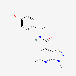 N-[1-(4-methoxyphenyl)ethyl]-1,6-dimethyl-1H-pyrazolo[3,4-b]pyridine-4-carboxamide