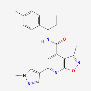 3-methyl-N-[1-(4-methylphenyl)propyl]-6-(1-methyl-1H-pyrazol-4-yl)[1,2]oxazolo[5,4-b]pyridine-4-carboxamide