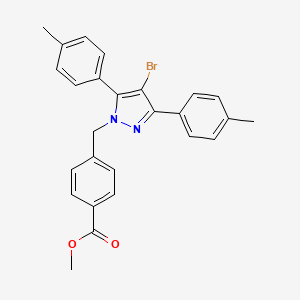 methyl 4-{[4-bromo-3,5-bis(4-methylphenyl)-1H-pyrazol-1-yl]methyl}benzoate