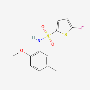 molecular formula C12H12FNO3S2 B10924068 5-Fluoro-N-(2-methoxy-5-methylphenyl)thiophene-2-sulfonamide 