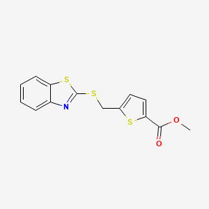 Methyl 5-[(1,3-benzothiazol-2-ylsulfanyl)methyl]thiophene-2-carboxylate