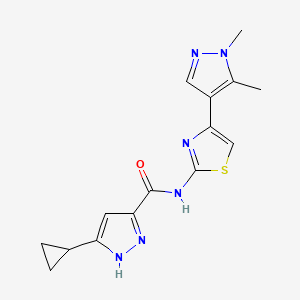 5-cyclopropyl-N-[4-(1,5-dimethyl-1H-pyrazol-4-yl)-1,3-thiazol-2-yl]-1H-pyrazole-3-carboxamide