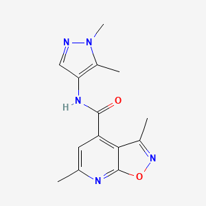 N-(1,5-dimethyl-1H-pyrazol-4-yl)-3,6-dimethyl[1,2]oxazolo[5,4-b]pyridine-4-carboxamide