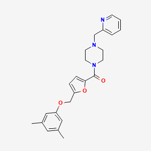 molecular formula C24H27N3O3 B10924119 {5-[(3,5-Dimethylphenoxy)methyl]furan-2-yl}[4-(pyridin-2-ylmethyl)piperazin-1-yl]methanone 