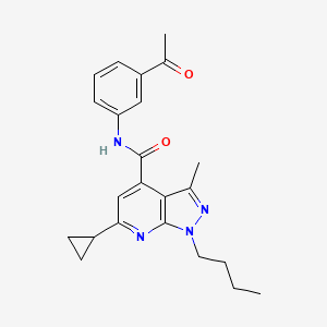 N-(3-acetylphenyl)-1-butyl-6-cyclopropyl-3-methyl-1H-pyrazolo[3,4-b]pyridine-4-carboxamide