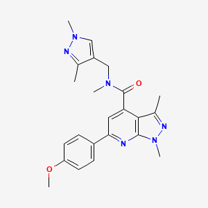 N-[(1,3-dimethyl-1H-pyrazol-4-yl)methyl]-6-(4-methoxyphenyl)-N,1,3-trimethyl-1H-pyrazolo[3,4-b]pyridine-4-carboxamide