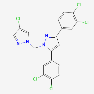 1-[(4-chloro-1H-pyrazol-1-yl)methyl]-3,5-bis(3,4-dichlorophenyl)-1H-pyrazole