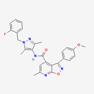 N-[1-(2-fluorobenzyl)-3,5-dimethyl-1H-pyrazol-4-yl]-3-(4-methoxyphenyl)-6-methyl[1,2]oxazolo[5,4-b]pyridine-4-carboxamide