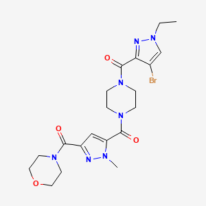 (4-bromo-1-ethyl-1H-pyrazol-3-yl)(4-{[1-methyl-3-(morpholin-4-ylcarbonyl)-1H-pyrazol-5-yl]carbonyl}piperazin-1-yl)methanone