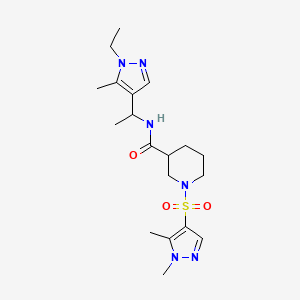 1-[(1,5-dimethyl-1H-pyrazol-4-yl)sulfonyl]-N-[1-(1-ethyl-5-methyl-1H-pyrazol-4-yl)ethyl]piperidine-3-carboxamide