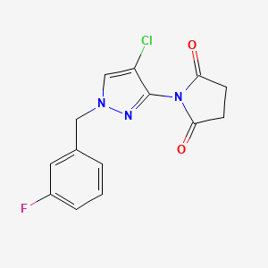 1-[4-chloro-1-(3-fluorobenzyl)-1H-pyrazol-3-yl]pyrrolidine-2,5-dione