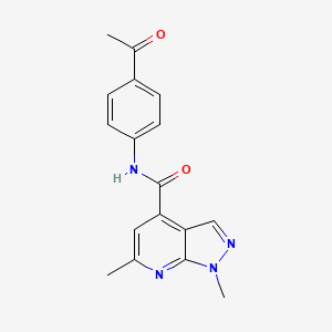 molecular formula C17H16N4O2 B10924329 N-(4-acetylphenyl)-1,6-dimethyl-1H-pyrazolo[3,4-b]pyridine-4-carboxamide 