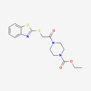 Ethyl 4-[(1,3-benzothiazol-2-ylsulfanyl)acetyl]piperazine-1-carboxylate